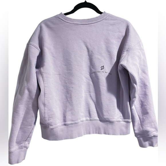 Peloton Light Purple Lilac Pull Over Crew Neck Sweatshirt | Women Size Large - Picture 6 of 7